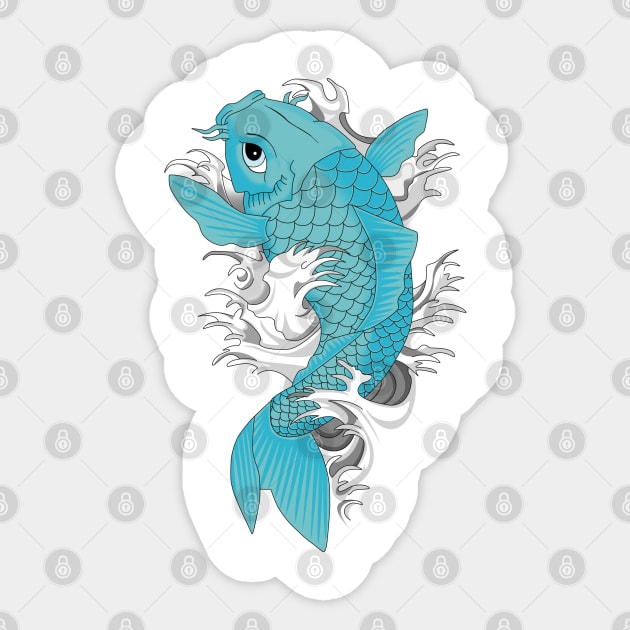 Koi Fish Sticker by KAdesignz